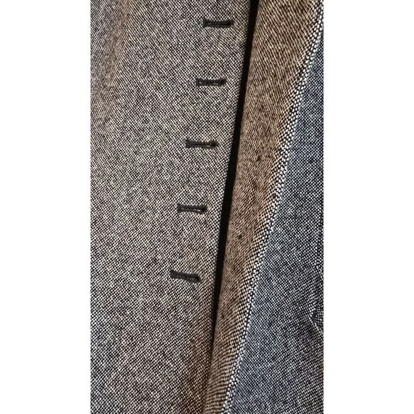 Jones  New York Wool Tweed WM SZ 8P Black Faux Persian Lamb Accents Suit Jacket - Picture 6 of 11